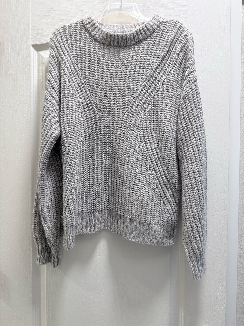 a new day Light Gray Chunky Knit Sweater